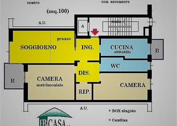 CARUGO centro 3 LOCALI + BOX + CANTINA