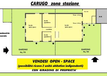 CARUGO OPEN SPACE  DA TRASFORMARE IN ABITAZIONE