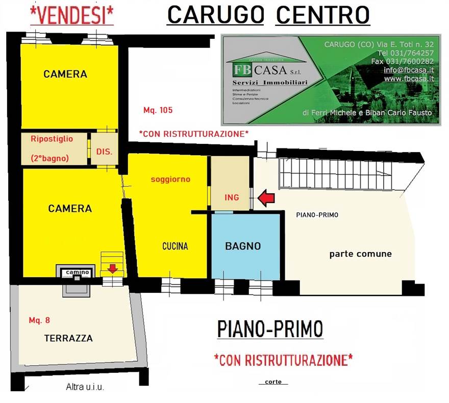 Pianta P.1° in Corte RISTRUTTURATO